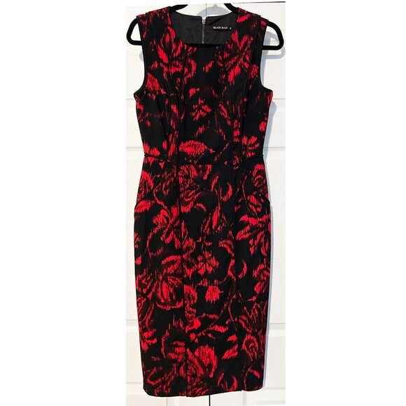Black Halo Dresses & Skirts - Black Halo Red and Black Sleeveless Bodycon Dress Size 6